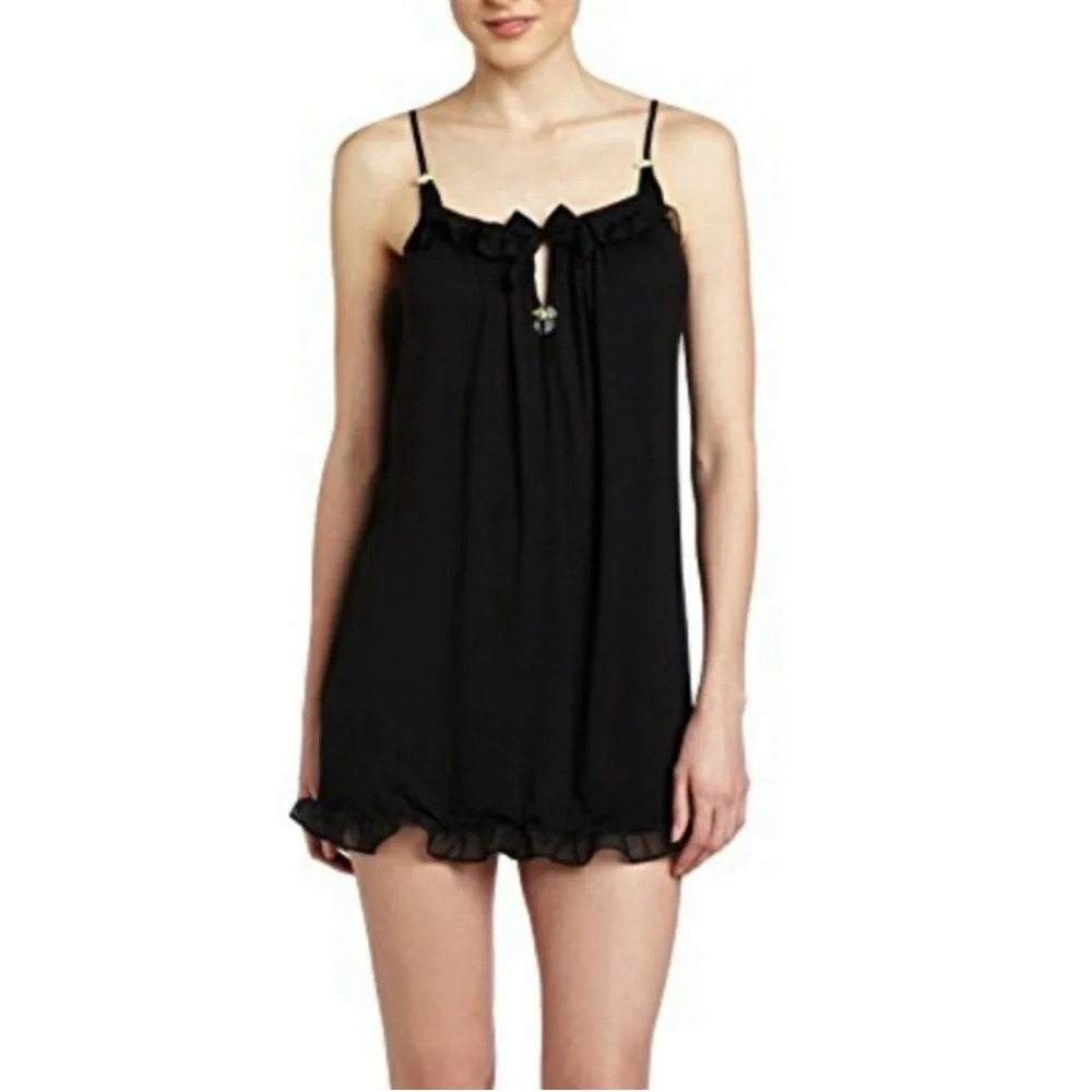 Betsey JohnsonY2k Black Night Gown Size Small Black T406
